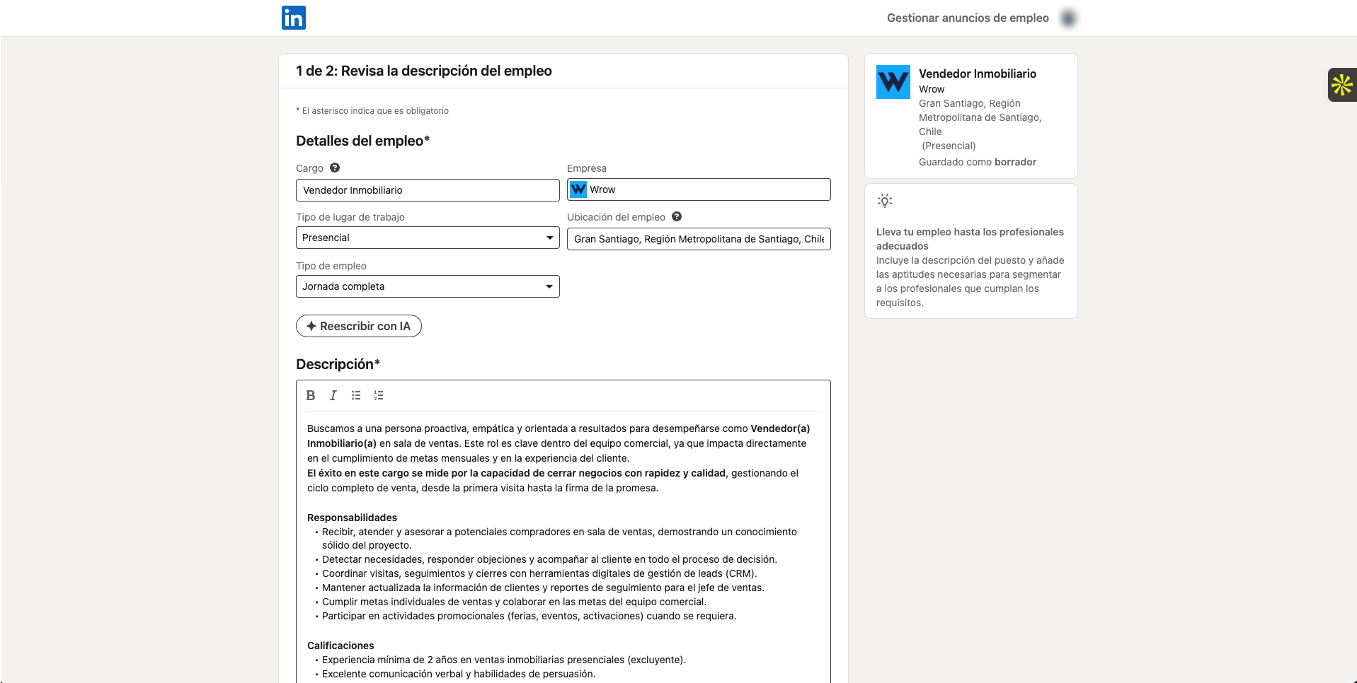 Cómo publicar un aviso de trabajo gratuito en LinkedIn (y filtrar postulantes no calificados desde el principio) Cómo publicar un aviso de trabajo gratuito en LinkedIn (y filtrar postulantes no calificados desde el principio)